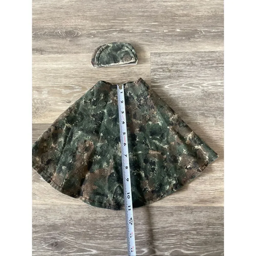 Goose Outfit - Camo Dress with Matching Hat handmade vintage - Picture 2 of 3
